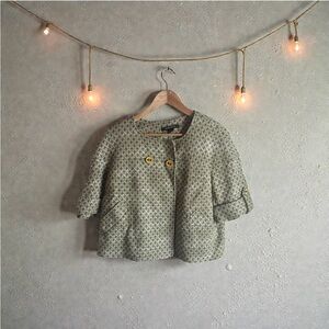 ELLEN TRACY Tweed Short Sleeve Blazer